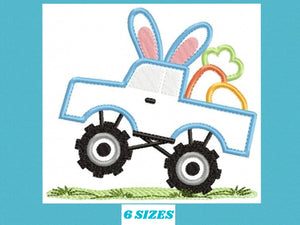 Easter Truck embroidery designs - Pickup embroidery design machine embroidery pattern - Easter embroidery file - instant digital download