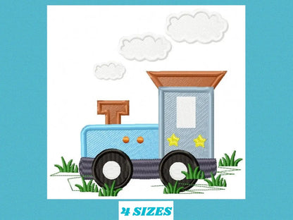 Train embroidery designs - Vehicle embroidery design machine embroidery pattern - boy embroidery file instant download - train with wagon Marcia Embroidery
