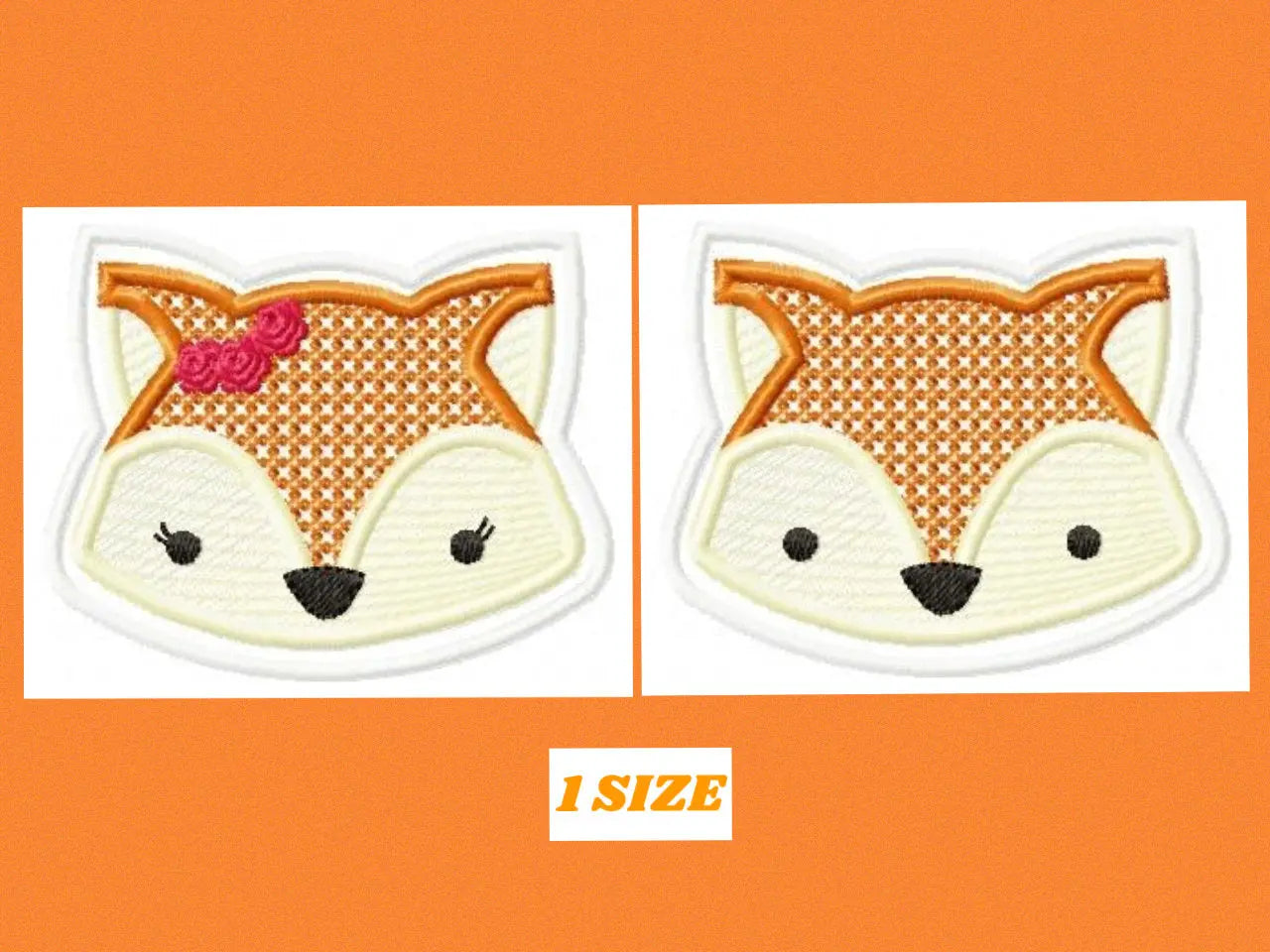 Red Fox embroidery designs - Animal  embroidery design machine embroidery pattern - woodland animals embroidery - Red fox rippled design Marcia Embroidery