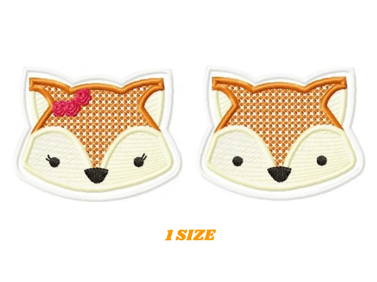 Red Fox embroidery designs - Animal  embroidery design machine embroidery pattern - woodland animals embroidery - Red fox rippled design Marcia Embroidery