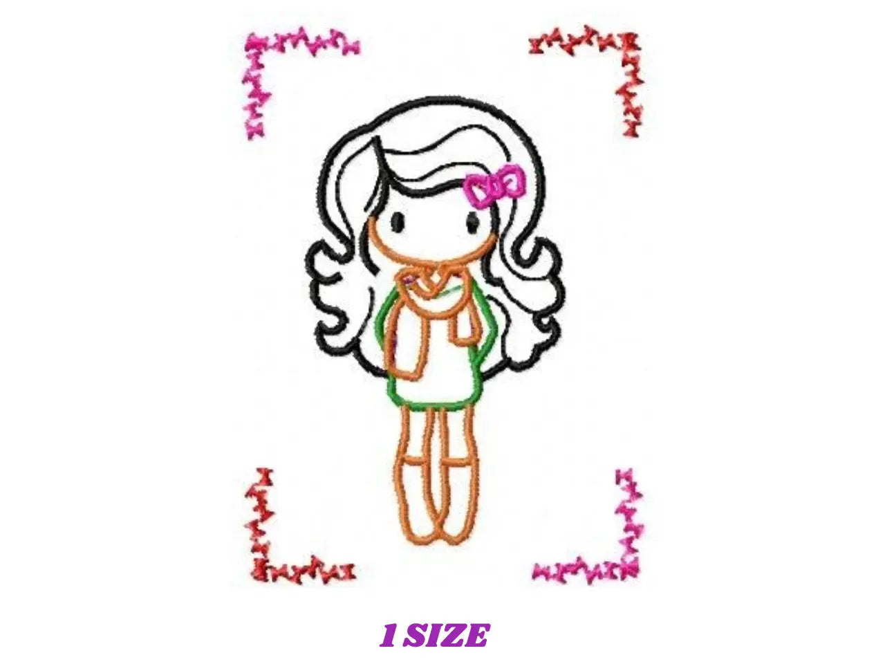 Girl embroidery designs - Fairy embroidery design machine embroidery pattern - autumn embroidery file - fashion girl applique design pes jef Marcia Embroidery