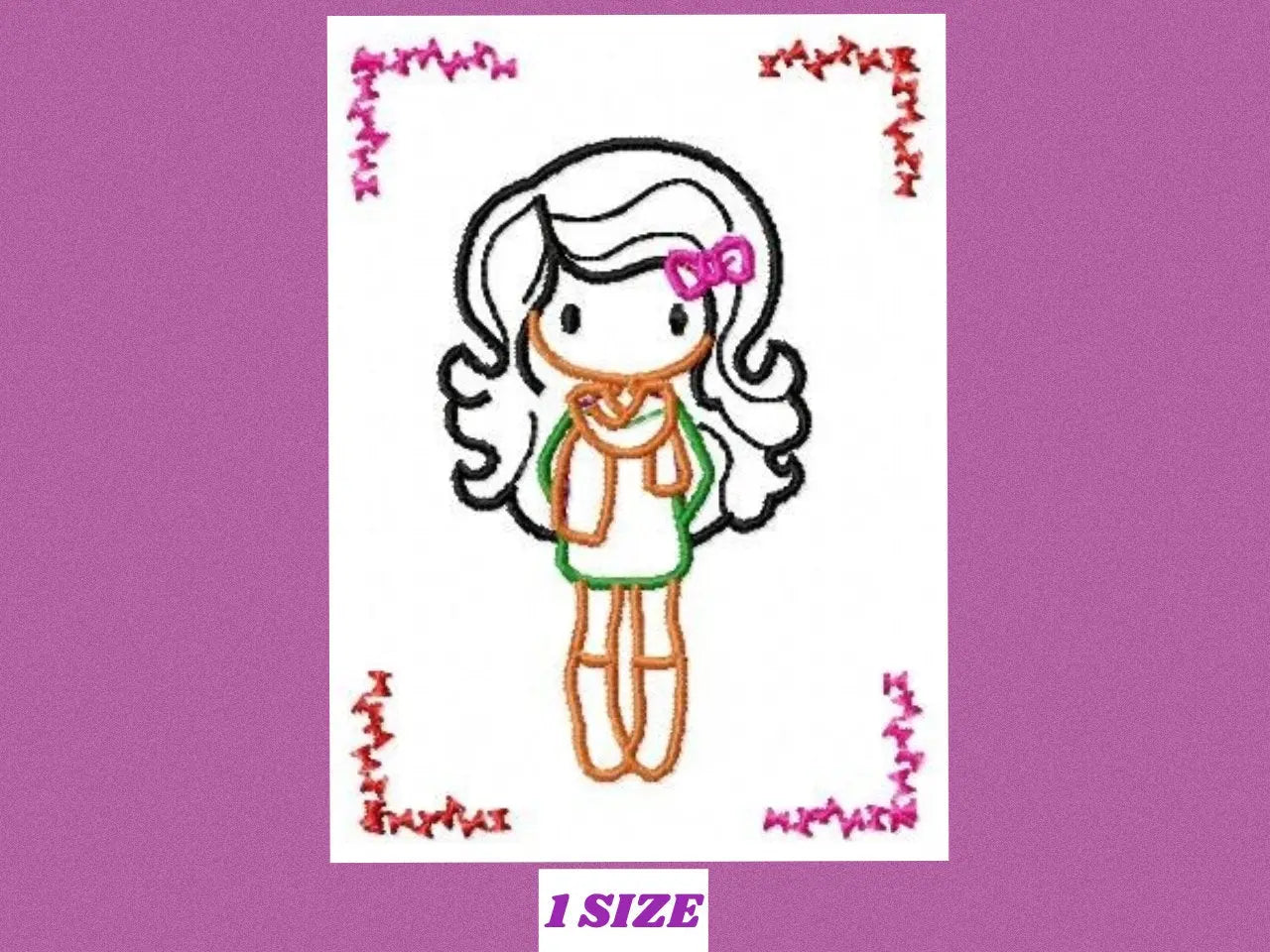 Girl embroidery designs - Fairy embroidery design machine embroidery pattern - autumn embroidery file - fashion girl applique design pes jef Marcia Embroidery