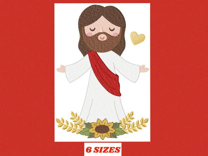 Jesus embroidery design - christian embroidery designs machine embroidery pattern - Jesus design jesus christ pattern - catholic embroidery Marcia Embroidery