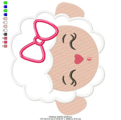 Sheep embroidery design - Lamb embroidery designs machine embroidery pattern - baby girl embroidery - boy embroidery sheep applique design Marcia Embroidery