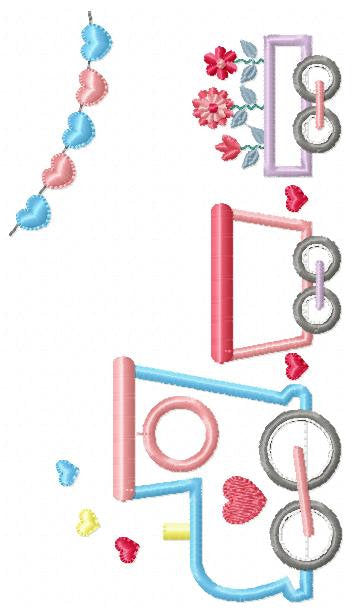 Train embroidery designs - Newborn nursery decoration machine embroidery pattern - Baby Boy and Girl Train applique - Instant download pes