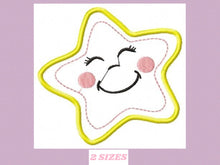 Load image into Gallery viewer, Star embroidery design machine embroidery pattern - Star applique design - kid embroidery file - boy baby girl embroidery - instant download
