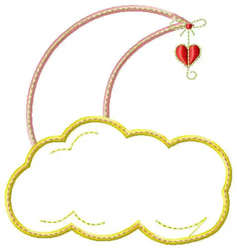 Moon embroidery design - half moon embroidery designs machine embroidery pattern - baby embroidery file  kid embroidery moon applique design Marcia Embroidery