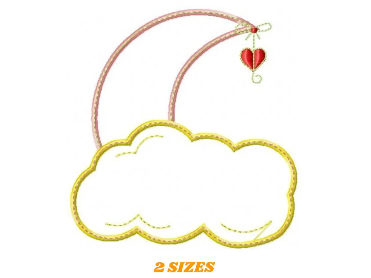 Moon embroidery design - half moon embroidery designs machine embroidery pattern - baby embroidery file  kid embroidery moon applique design Marcia Embroidery