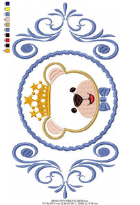 Bear embroidery designs Laurel embroidery design machine embroidery pattern bear wreath embroidery bear design baby embroidery boy design