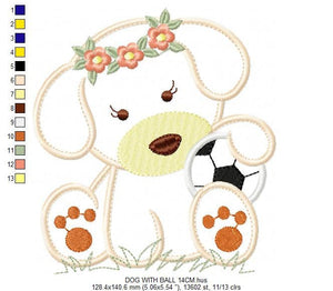 Dogs embroidery designs - Dog embroidery design machine embroidery pattern - Puppy embroidery file - female dog applique design pet design