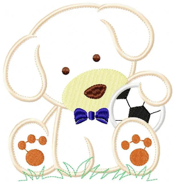 Dog embroidery designs - Dog with ball embroidery design machine embroidery pattern - Puppy embroidery file - Dog applique instant download Marcia Embroidery