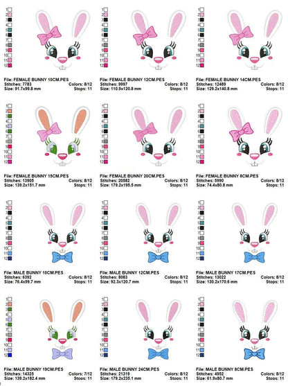 Bunny embroidery design - Rabbit embroidery designs machine embroidery pattern - baby girl embroidery file - nursery embroidery applique Marcia Embroidery