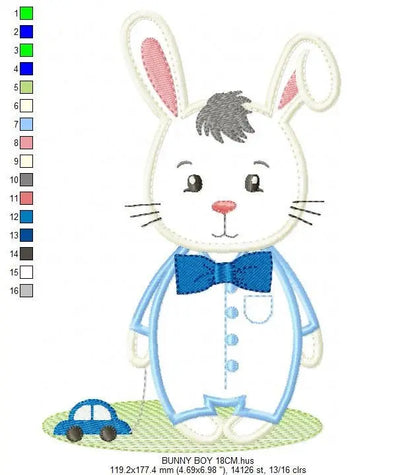 Bunny embroidery design - Rabbit embroidery designs machine embroidery pattern - baby boy embroidery file - child embroidery rabbit applique Marcia Embroidery