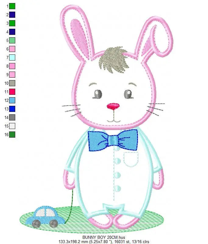 Bunny embroidery design - Rabbit embroidery designs machine embroidery pattern - baby boy embroidery file - child embroidery rabbit applique Marcia Embroidery