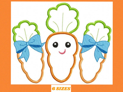 Carrots embroidery design - Vegetable embroidery designs machine embroidery pattern - Easter embroidery file - Carrot applique design