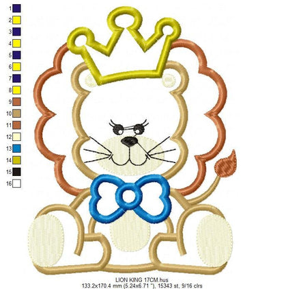Lion embroidery designs - Safari embroidery design machine embroidery pattern - Animal embroidery file - lion applique design lion pattern