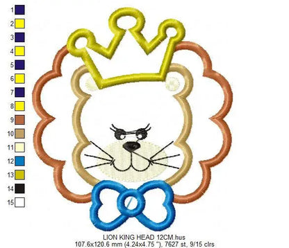 Lion embroidery designs - Lion King embroidery design machine embroidery pattern - Animal embroidery file - lion applique instant download Marcia Embroidery