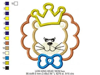 Lion embroidery designs - Lion King embroidery design machine embroidery pattern - Animal embroidery file - lion applique instant download Marcia Embroidery