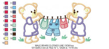 Carica l&#39;immagine nel visualizzatore di Gallery, Baby Bear embroidery designs - Baby embroidery design machine embroidery pattern - nursery embroidery file - Bear applique design download
