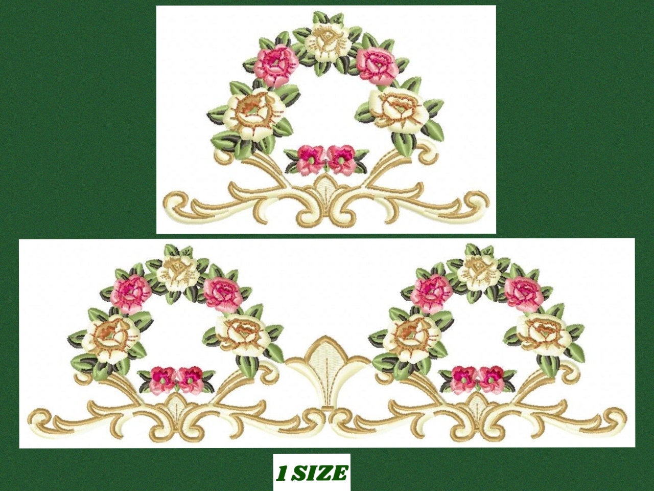 Heart with roses embroidery designs - Flower embroidery design machine embroidery pattern - baby girl embroidery file - heart embroidery