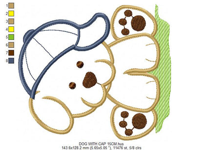 Dog embroidery designs - Baby boy embroidery design machine embroidery pattern - Puppy embroidery file - Dog applique design digital file