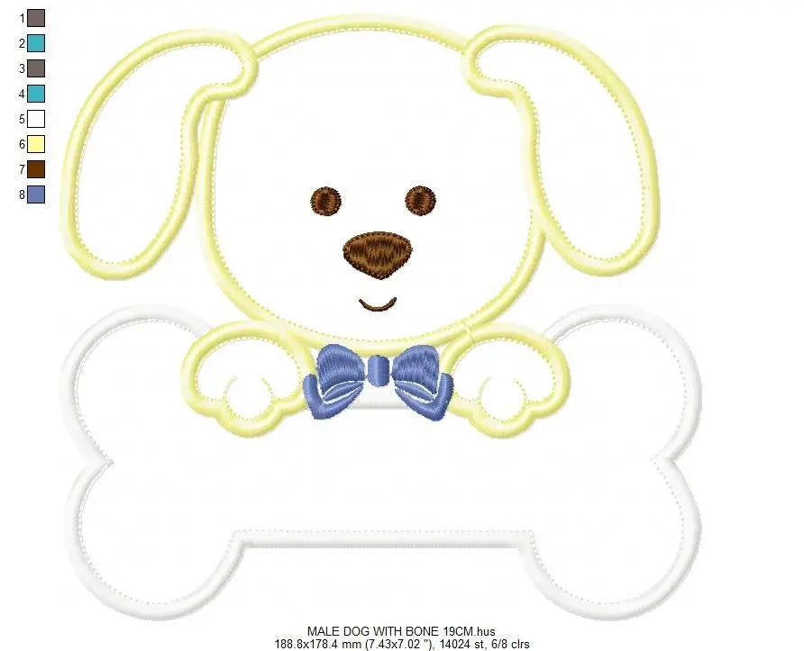 Dogs embroidery designs - Dog embroidery design machine embroidery pattern - puppy embroidery file - kid embroidery dog applique design Marcia Embroidery