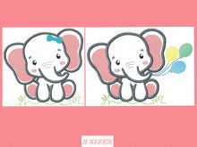 Laden Sie das Bild in den Galerie-Viewer, Elephant embroidery designs - Animal embroidery design machine embroidery pattern - baby boy embroidery file - elephant applique design
