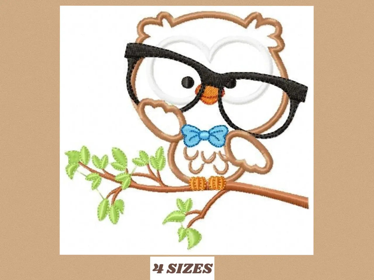 Owl embroidery design - Owl with glasses embroidery design machine embroidery pattern - Teacher embroidery file - bird owl applique design Marcia Embroidery