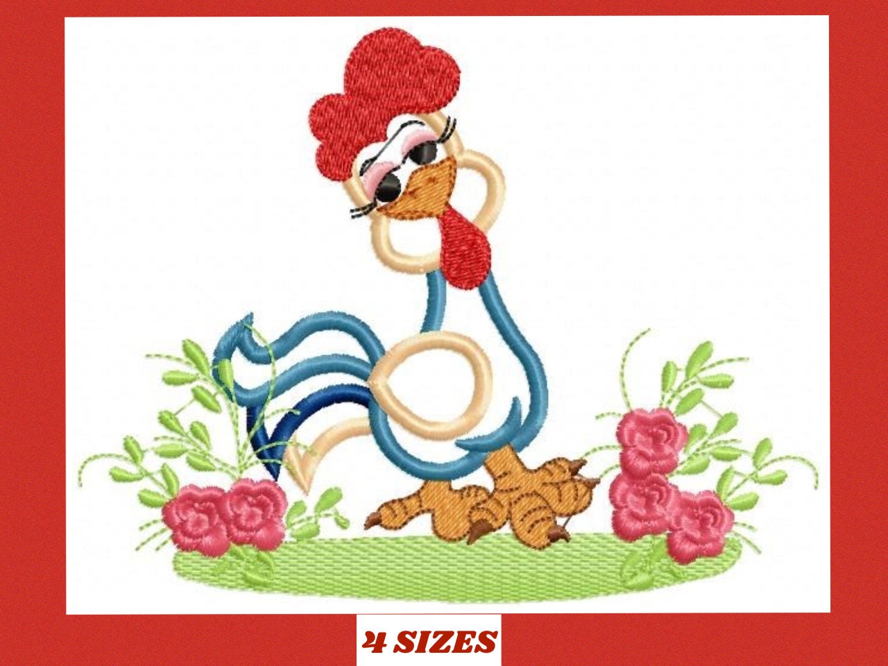 Rooster embroidery designs - Farm animals embroidery design machine embroidery pattern - instant download - Kitchen applique design Chicken