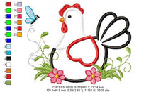 Cargar imagen en el visor de la galería, Chicken embroidery designs - hen embroidery design machine embroidery pattern - instant download - Kitchen embroidery file Chicken applique
