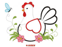 Laden Sie das Bild in den Galerie-Viewer, Chicken embroidery designs - hen embroidery design machine embroidery pattern - instant download - Kitchen embroidery file Chicken applique
