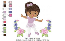 Load image into Gallery viewer, Ballerina embroidery designs - Ballet embroidery design machine embroidery pattern - baby girl embroidery file - dancer embroidery frame
