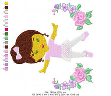 Cargar imagen en el visor de la galería, Ballerina embroidery designs - Ballet embroidery design machine embroidery pattern - baby girl embroidery file - dancer embroidery frame
