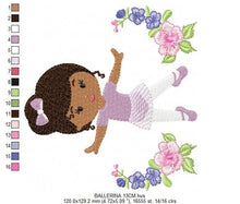 Cargar imagen en el visor de la galería, Ballerina embroidery designs - Ballet embroidery design machine embroidery pattern - baby girl embroidery file - dancer embroidery frame
