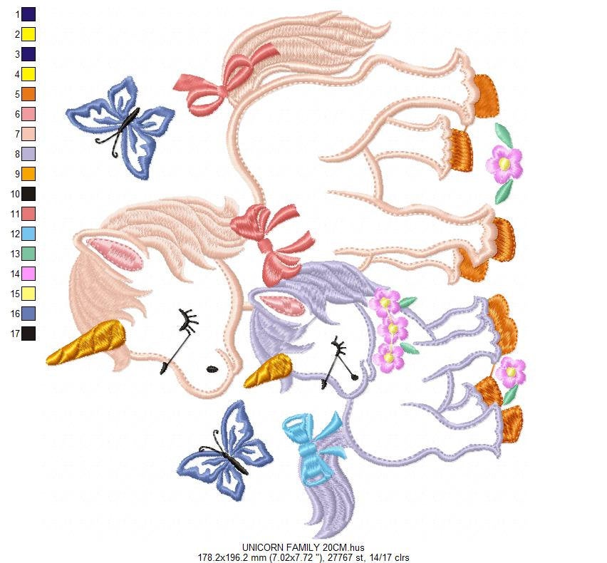 Unicorn embroidery designs - Baby Girl embroidery design machine embroidery pattern - Unicorns design - fantasy embroidery digital file