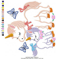 Laden Sie das Bild in den Galerie-Viewer, Unicorn embroidery designs - Baby Girl embroidery design machine embroidery pattern - Unicorns design - fantasy embroidery digital file
