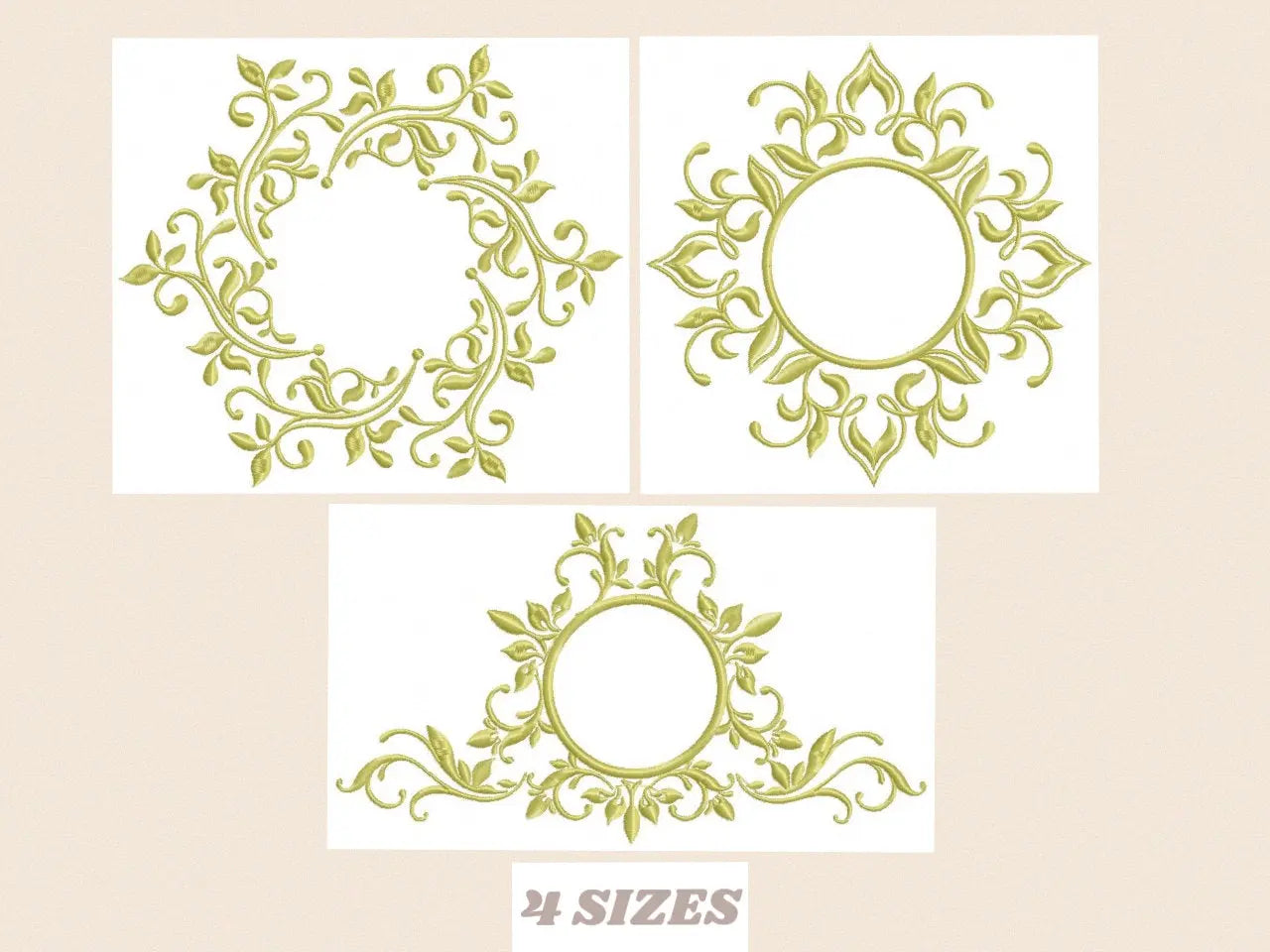 Frame embroidery designs - Monogram embroidery design machine embroidery pattern - Wreath embroidery - girl embroidery tea towel embroidery Marcia Embroidery