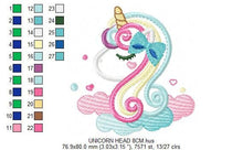Laden Sie das Bild in den Galerie-Viewer, Unicorn embroidery designs - Girl embroidery design machine embroidery pattern - baby embroidery  newborn embroidery unicorn applique design
