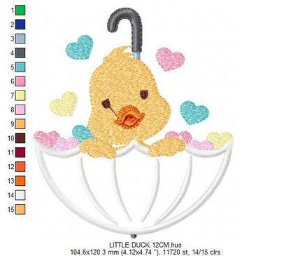Duck embroidery design - Animal embroidery designs machine embroidery pattern - baby boy embroidery file - girl embroidery duck applique