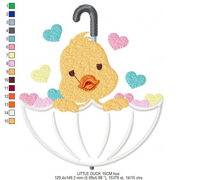 Duck embroidery design - Animal embroidery designs machine embroidery pattern - baby boy embroidery file - girl embroidery duck applique