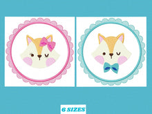 Laden Sie das Bild in den Galerie-Viewer, Fox embroidery designs - Red Fox embroidery design machine embroidery pattern - frame embroidery baby girl embroidery file - boy Fox Design
