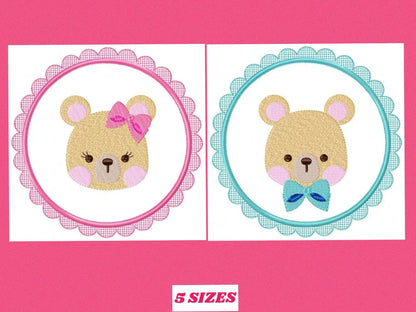 Mouse embroidery designs - Frame embroidery design machine embroidery pattern - boy kid embroidery file - baby girl embroidery mouse design Marcia Embroidery