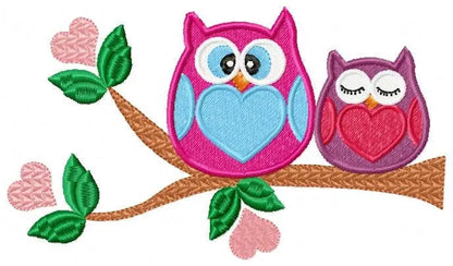 Owl embroidery design - Owl with tree embroidery design machine embroidery pattern - baby embroidery file - bird embroidery owl with branch Marcia Embroidery