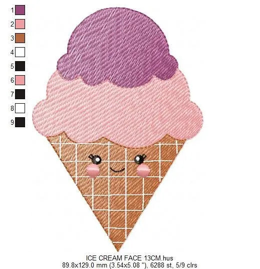 Ice cream embroidery designs - Candy embroidery design machine embroidery pattern - Dessert embroidery file icecream pattern Ice cream cone Marcia Embroidery