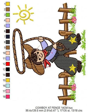 Cowboy embroidery design - Wrangler machine embroidery pattern - Farm horse rancher buckaroo file - Instant digital download pes jef dst hus Marcia Embroidery