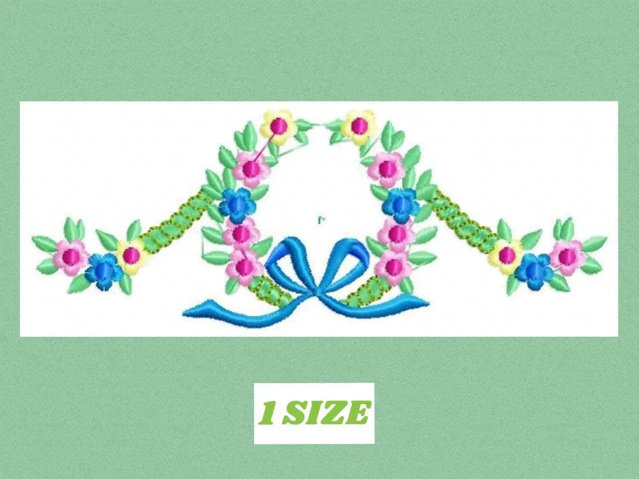 Laurel with flowers embroidery designs - Flower wreath embroidery design machine embroidery pattern - girl embroidery file Lace embroidery Marcia Embroidery