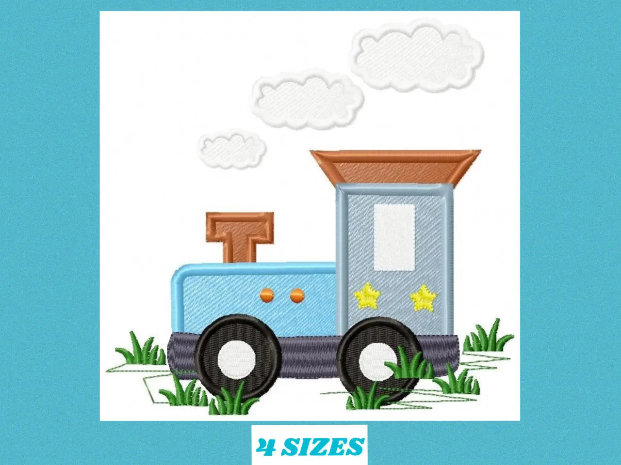 Train embroidery designs - Vehicle embroidery design machine embroidery pattern - boy embroidery file instant download - train with wagon Marcia Embroidery