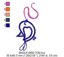 Carica l&#39;immagine nel visualizzatore di Gallery, Dove embroidery designs - Bird embroidery design machine embroidery pattern - Bird applique design - baby girl embroidery file download
