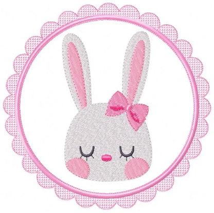 Bunny embroidery design - Rabbit embroidery designs machine embroidery pattern - Baby boy and girl nursery frame file - Instant download pes Marcia Embroidery