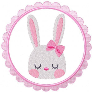 Bunny embroidery design - Rabbit embroidery designs machine embroidery pattern - baby embroidery file - nursery embroidery rabbit with frame